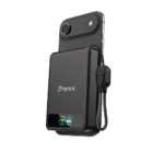 BMX SolidSafe 10K black magnetic power bank with Qi2 charging and LCD display