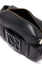 Armani Exchange black logo plaque crossbody bag for women