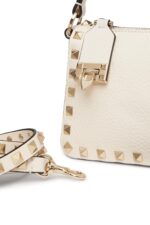 Valentino Rockstud Small Shoulder Bag Neutral Calfskin Leather Designer Bag