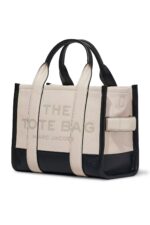 Marc Jacobs Small Tote Bag Off White Leather with Logo