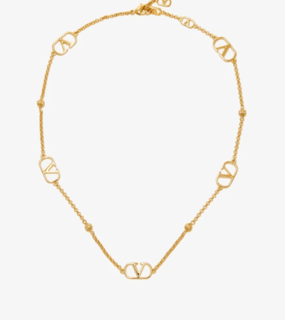 Valentino Garavani VLogo Signature gold-tone necklace with adjustable chain