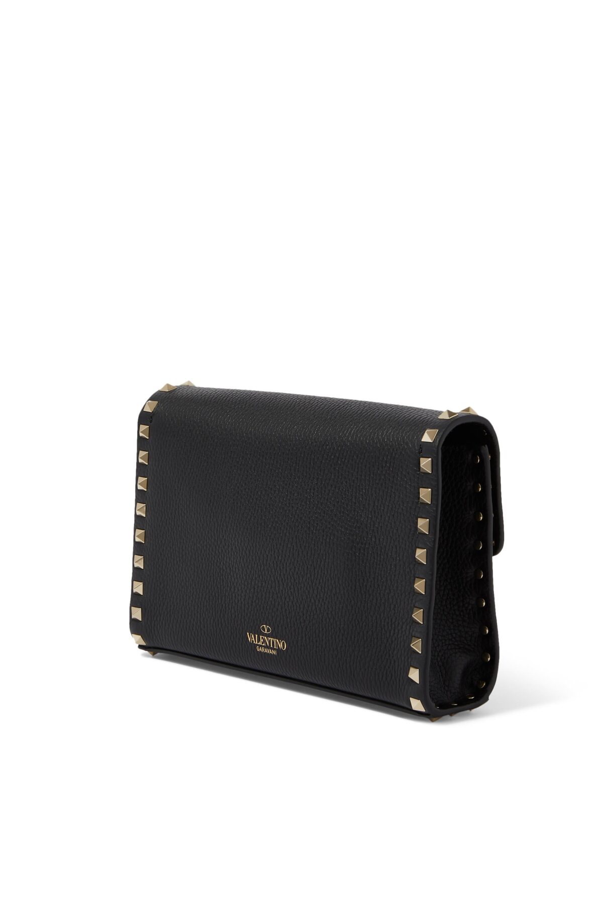 Black Valentino Rockstud Leather Crossbody Bag with Pyramid Studs