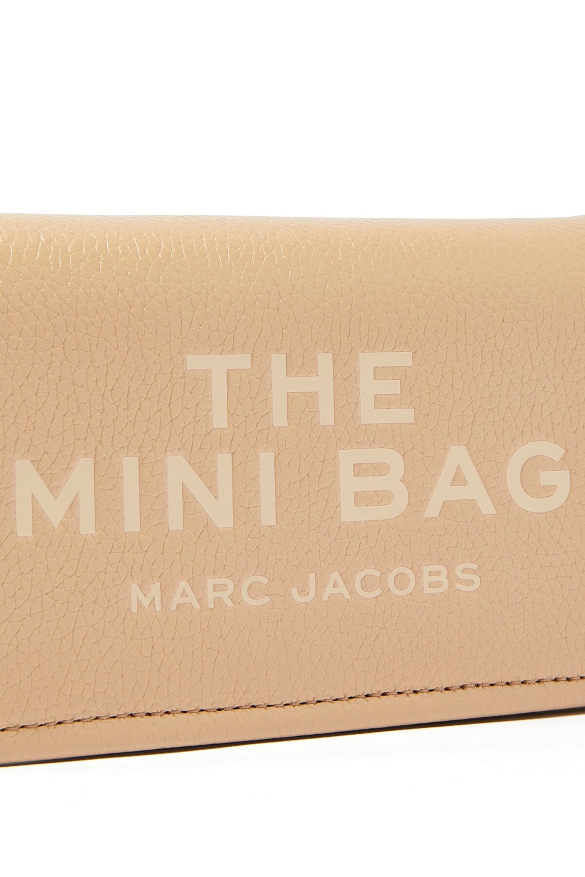 Marc Jacobs Mini Crossbody Bag Beige Leather with Logo