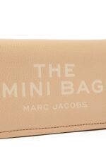 Marc Jacobs Mini Crossbody Bag Beige Leather with Logo