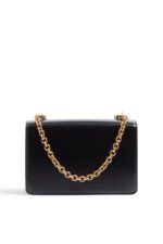 Black Valentino Garavani Vain Shoulder Bag with VLogo Chain Strap