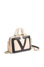 Valentino Viva Superstar Nappa Leather Handbag White with VLogo