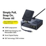 Baseus Nomos 140W multi-port desktop charging station black