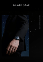 CIGA Design x Label Noir Blue Planet II Black Star watch with DLC titanium case