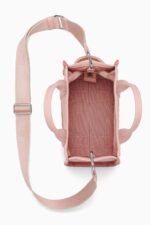 Light pink Marc Jacobs small jacquard tote bag with woven logo design