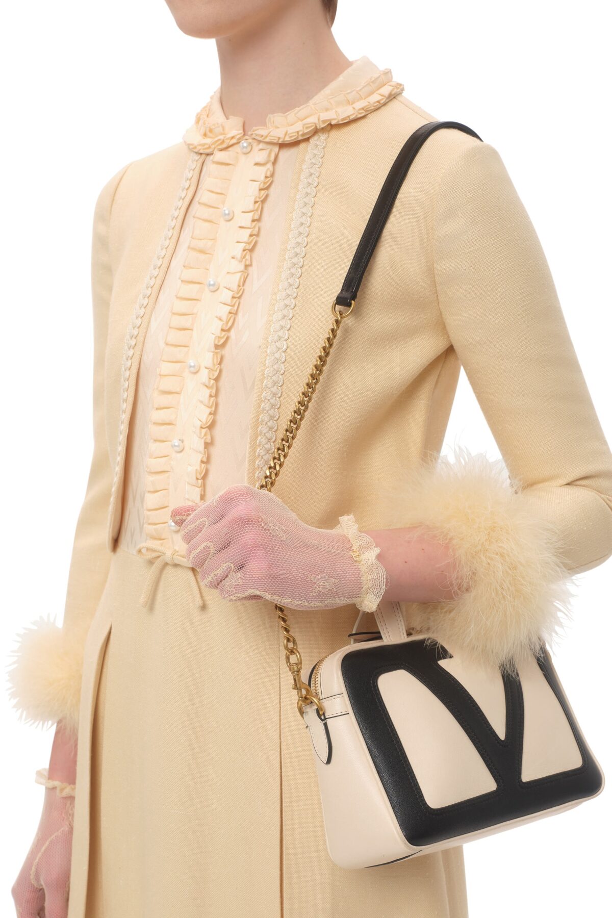 Valentino Viva Superstar Nappa Leather Handbag White with VLogo