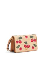 Valentino VLogo Mini Shoulder Bag Raffia Cherryfic Multi Colour