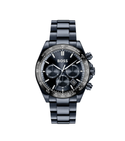 Hugo Boss Hero 2.0 men's watch in blue ionic-plated stainless steel with black bezel