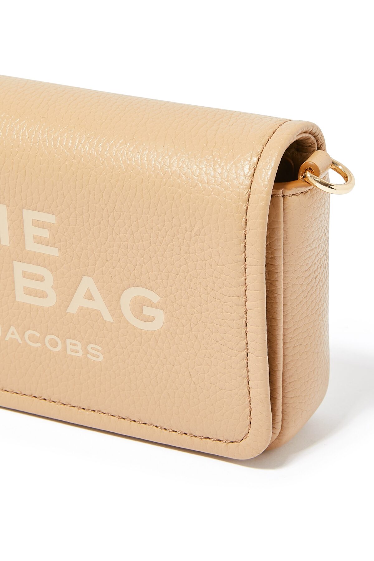 Marc Jacobs Mini Crossbody Bag Beige Leather with Logo