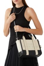 Marc Jacobs Small Tote Bag Off White Leather with Logo