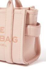 Marc Jacobs Leather Small Tote Bag Light Pink with Logo