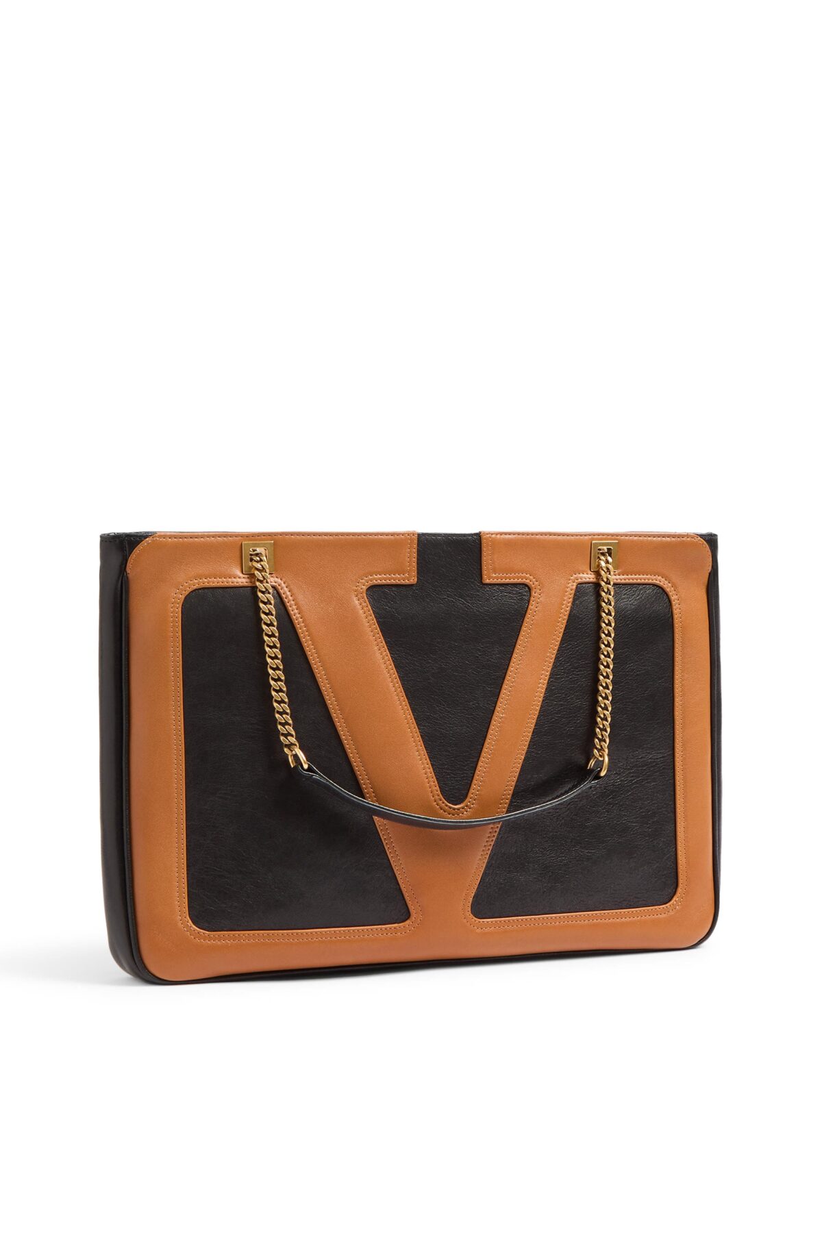 Brown Valentino Viva Superstar Medium Shopping Bag with VLogo Signature