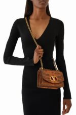 Multicolour Valentino Garavani Vain Small Shoulder Bag with Structured Design