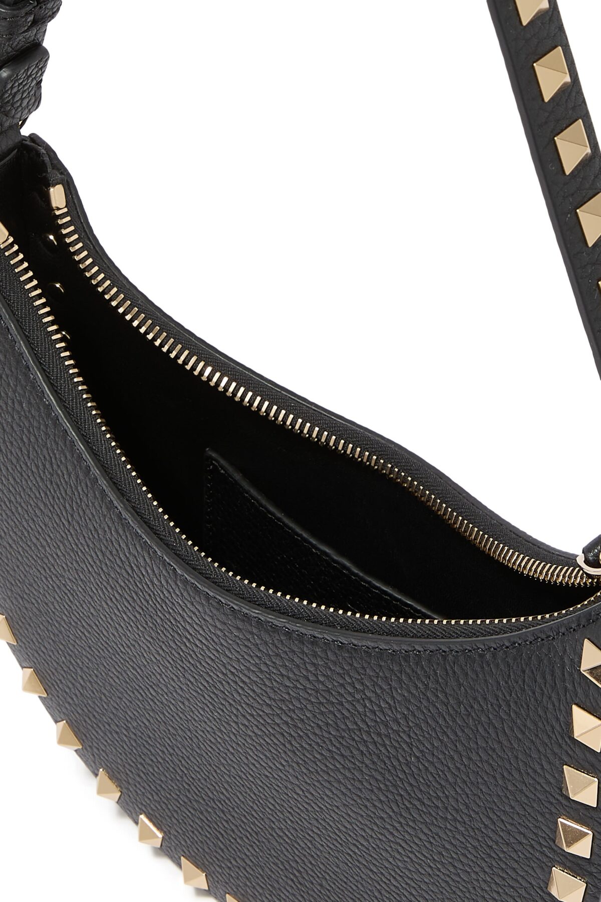 Black Valentino Rockstud Mini Bag in Calfskin Leather with Signature Studs