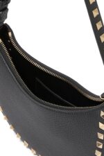 Black Valentino Rockstud Mini Bag in Calfskin Leather with Signature Studs