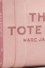Light pink Marc Jacobs small jacquard tote bag with woven logo design