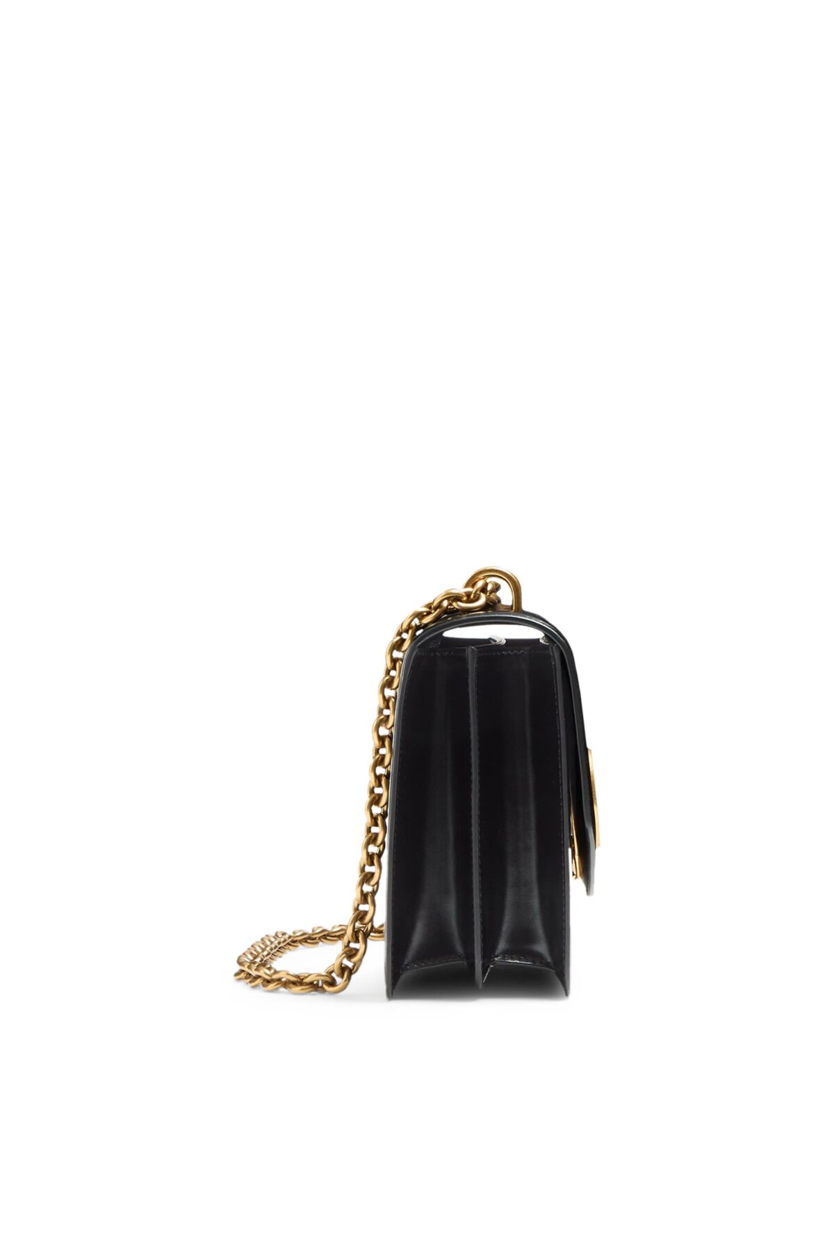 Black Valentino Garavani Vain Shoulder Bag with VLogo Chain Strap