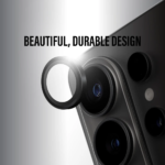 Clear PanzerGlass Hoops camera lens protectors applied to a Samsung Galaxy S26 Ultra. Transparent