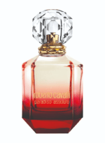 Red glass bottle of Roberto Cavalli Paradiso Assoluto Eau de Parfum 75ml for women.