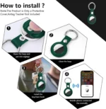 Apple AirTag FineWoven Key Ring - Dark Green | Premium Secure Holder - Image 5