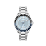 BOSS Runner 3H men's watch with light blue dial and stainless steel bracelet