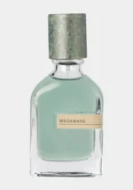 Orto Parisi Megamare 50ml bottle with weathered metallic cap and sea-green liquid