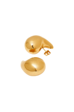Bottega Veneta signature small drop earrings in 18k gold-finished sterling silver