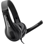 Canyon CNS-CHSU1B Wired USB Headset with Mic and Leather Ear Pads