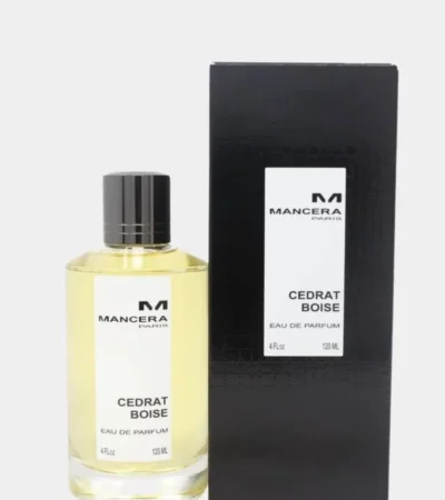 Mancera Cedrat Boise 120ml heavy glass bottle with gold cap and black labeled branding