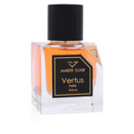 Vertus Paris Amber Elixir 100ML bottle with gold accents and dark liquid
