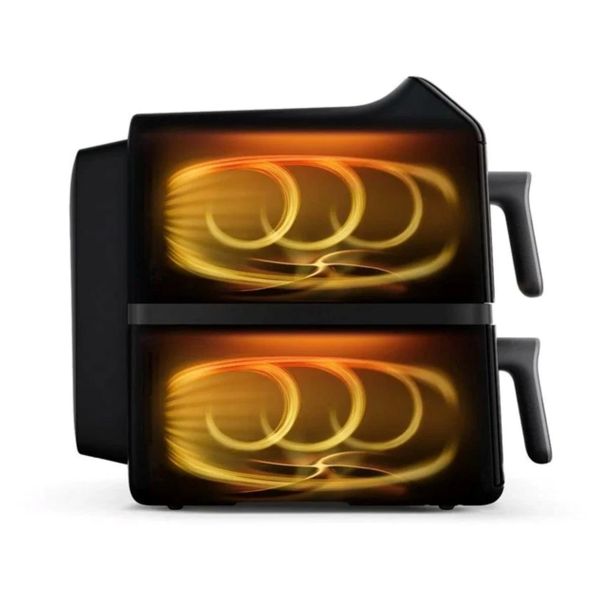 Philips dual stack air fryer with two vertical baskets and viewing windows