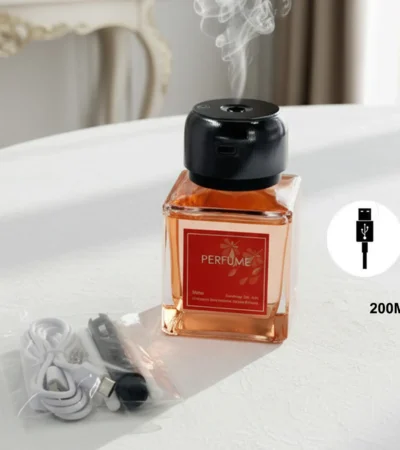 Luxury 200ml transparent glass reed diffuser with natural wood reeds