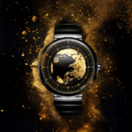 CIGA Design Blue Planet II Gilded Age watch with 24K gold earth dial and ceramic case
