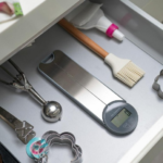 InnovaGoods Skolden folding digital kitchen scale in grey and steel