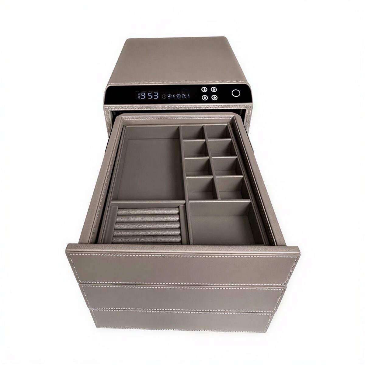 Multilayer Fingerprint and Password Smart Safe Box for Hidden Drawer