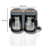 Emjoi 1200W Turkish Coffee Maker with digital screen and stainless steel base