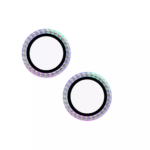 EQ Crystal Camera Lens protector installed on iPhone 15 Plus camera module