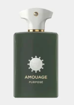 Amouage Purpose 100mL perfume bottle with luxury packaging and Amber Woody notes