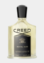 Creed Royal Oud 100mL Eau de Parfum bottle with gold and black detailing.
