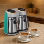 Emjoi 1200W Turkish Coffee Maker with digital screen and stainless steel base