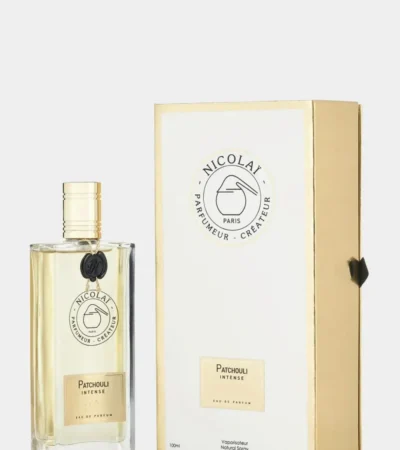 Nicolai Patchouli Intense EDP 100ml elegant glass bottle with gold cap and classic labeling