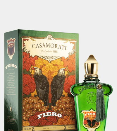 Emerald green bottle of Xerjoff Casamorati Fiero EDP 100ml for men