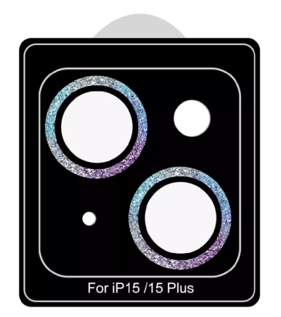 Close-up of EQ Flash Camera Lens Pro installed on iPhone 15 camera module