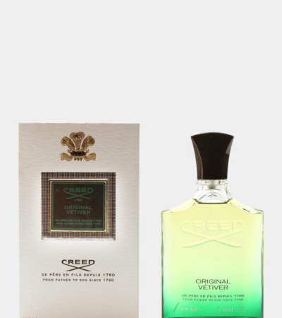 Creed Original Vetiver 100mL EDP bottle with green gradient glass.