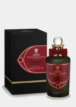 Penhaligon's Halfeti Leather 100ml bottle with classic ribbon and dark, mysterious label design