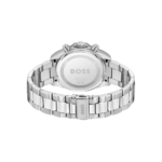 BOSS Men's Hero 2.0 watch featuring a dual-layered blue dial and stainless steel bracelet